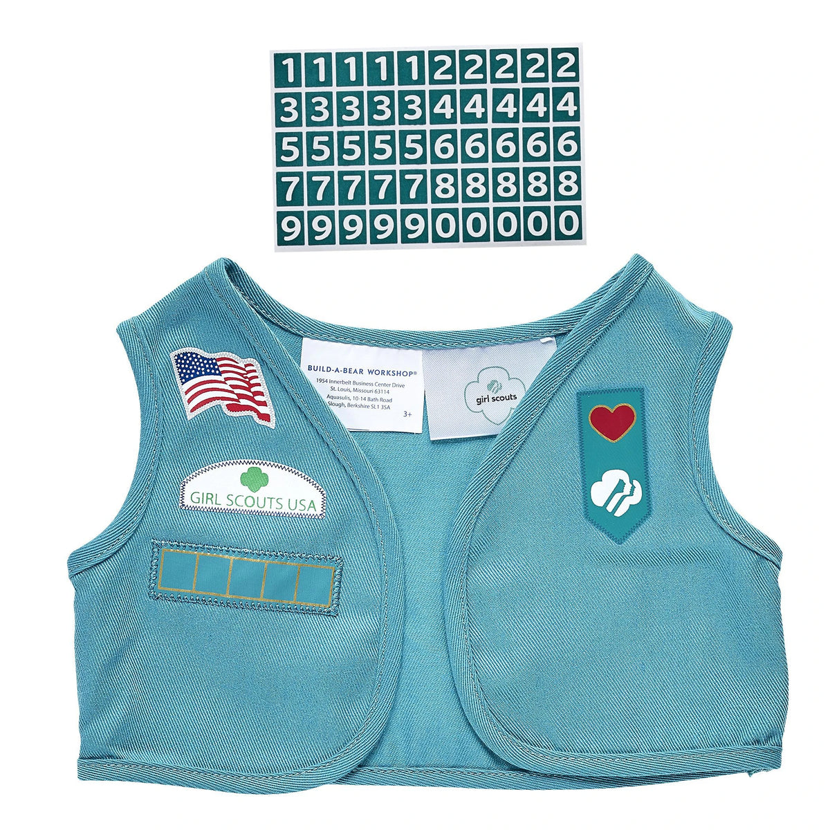 Girl Scout Junior Uniform Vest for Stuffed Animals | Build-A-Bear® - US 9927