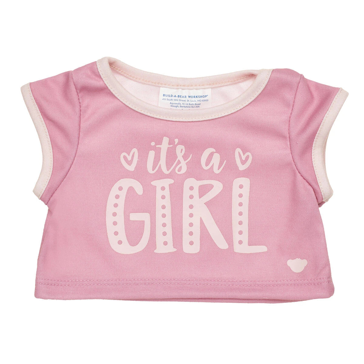 Baby Pink Teddy Bear "It's a Girl" Gift Set | Build-A-Bear® - US 5596