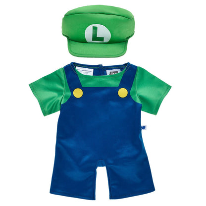 Super Mario Happy Hugs Teddy Bear Luigi Gift Set | Build-A-Bear - US 1238