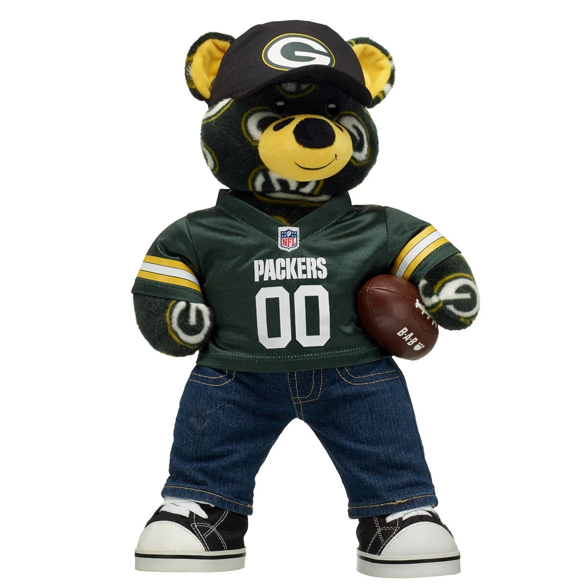 Green Bay Packers Fan Hat Teddy Bear Gift Set - US 1406