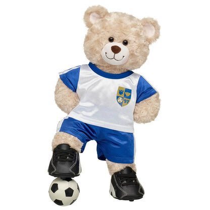 Happy Hugs Teddy Bear Blue Soccer Set &amp; Ball | Build-A-Bear® - US 9211