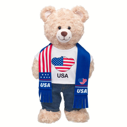 USA Scarf &amp; T-Shirt Set | Build-A-Bear - US 3218