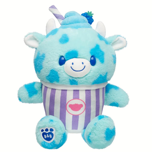 Blue Raspberry Cow Slushie Plushie w/ Carrying Strap | BAB - US 3359