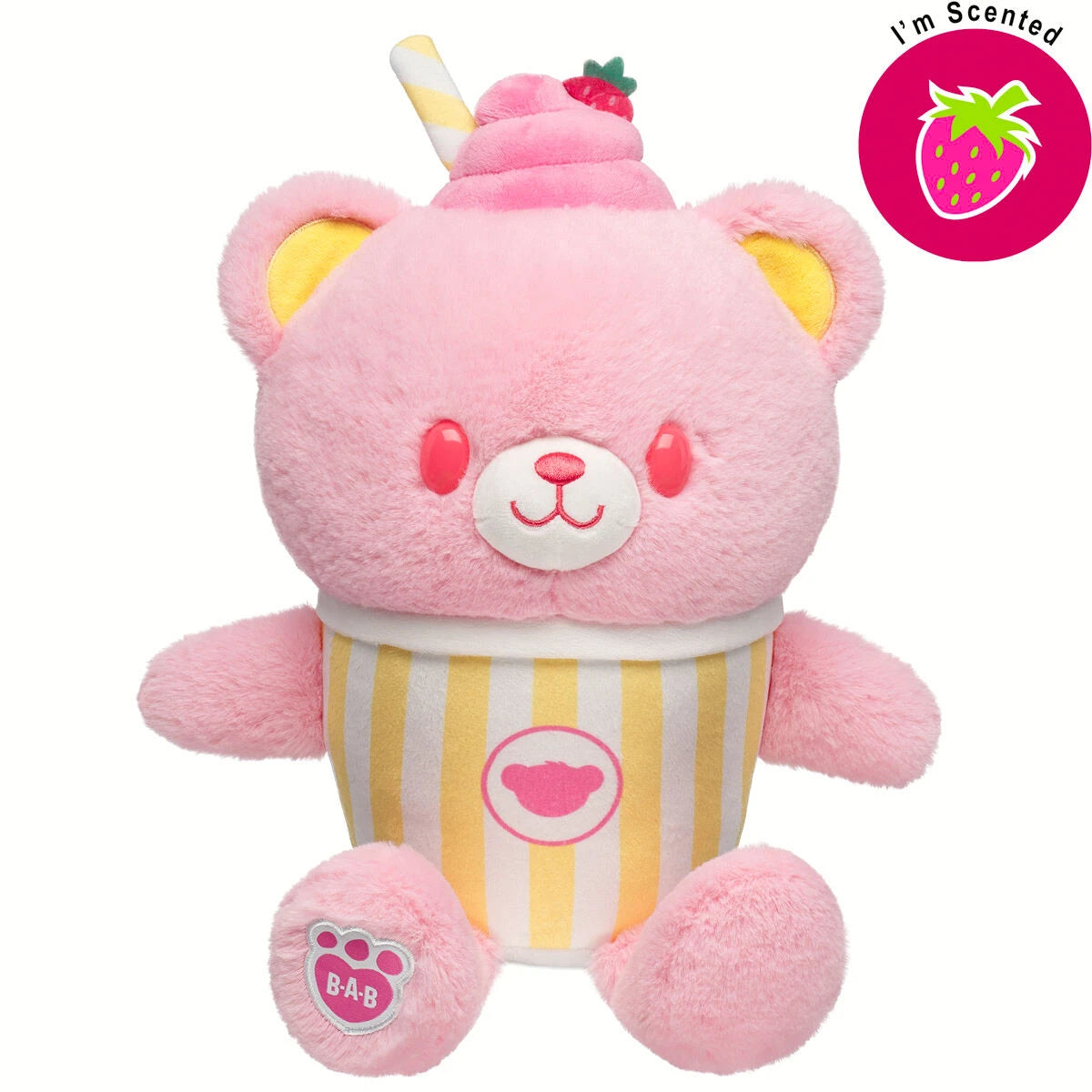 Strawberry Lemonade Bear Slushie Plushie Scented | BAB - US 7389