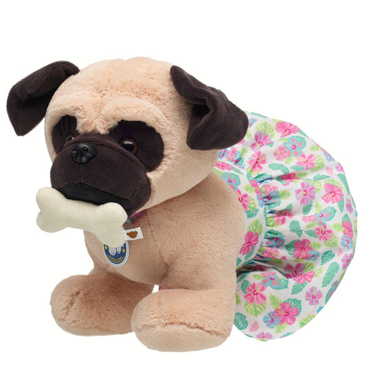 Promise Pets Pug Tropical Gift Set with Bone | Build-A-Bear - US 2628
