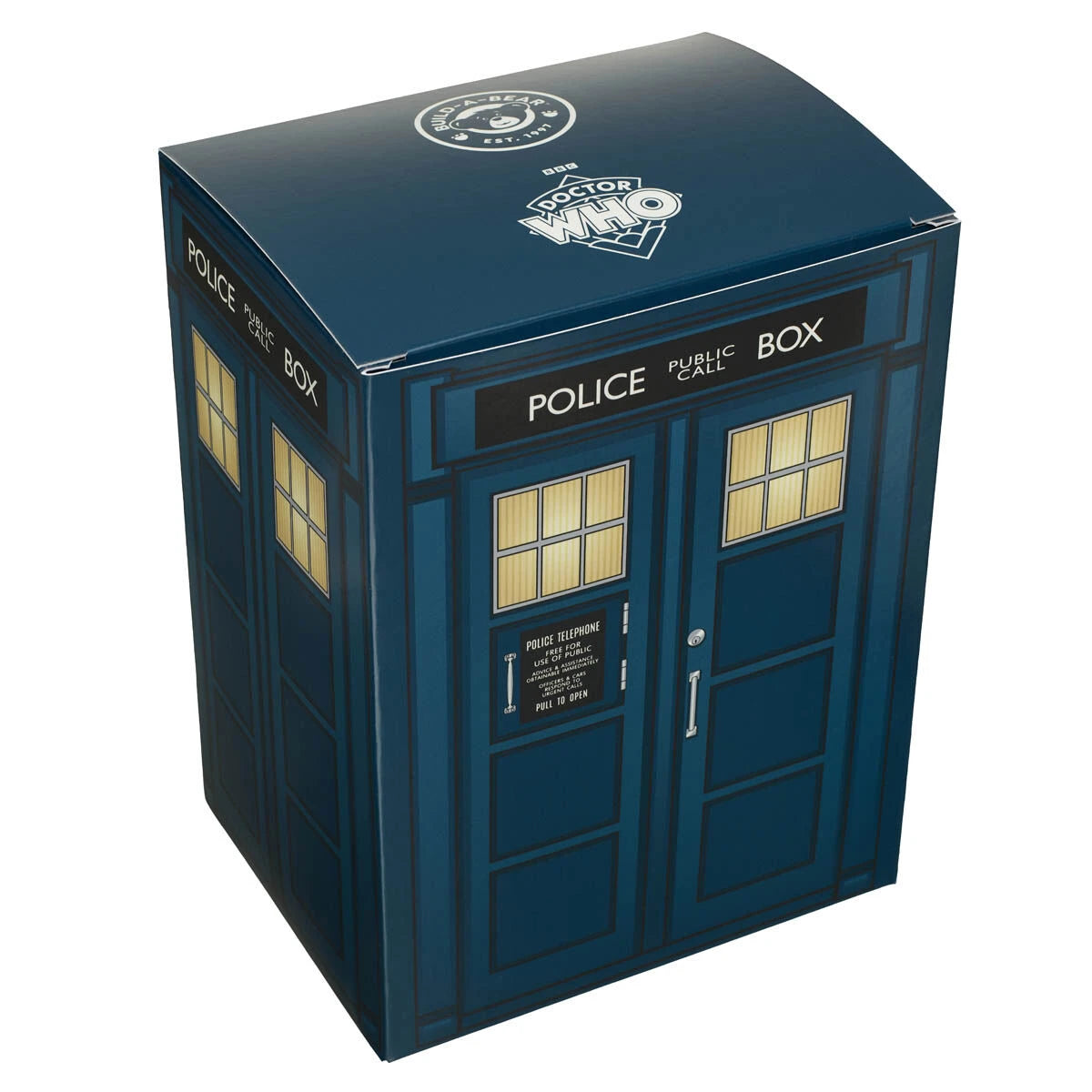Doctor Who Teddy Bear Fifteenth Doctor Gift Set with TARDIS Gift Box | Build-A-Bear® - US 7793