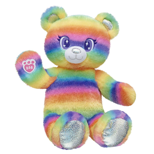 Rainbow Stripes Teddy Bear Leopard Print | Build-A-Bear - US 4096