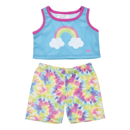 Pink Cuddles Teddy Bear Rainbow PJs Gift | Build-A-Bear - US 5926