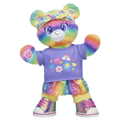 Rainbow Stripes Teddy Bear Gift Set | Build-A-Bear - US 0546
