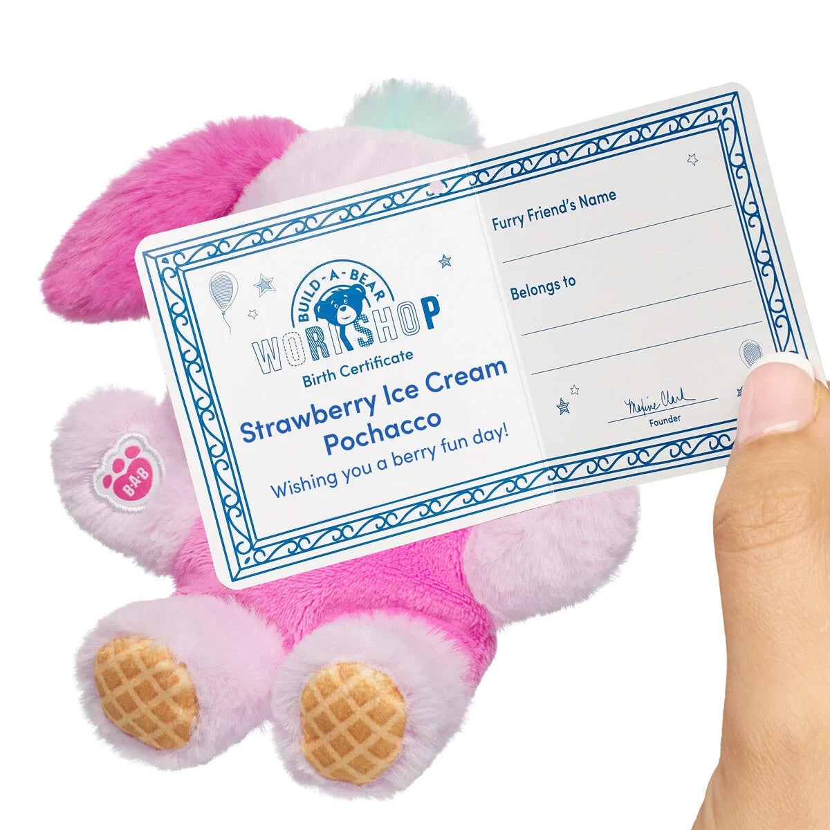 Build-A-Bear Mini Beans Strawberry Ice Ice Cream Pochacco | Build-A-Bear - US 3884