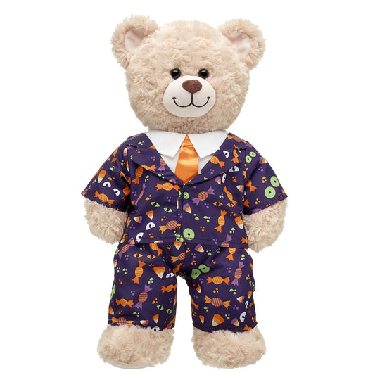 Halloween Suit w/ White Collars &amp; Orange Tie | Build-A-Bear® - US 3674